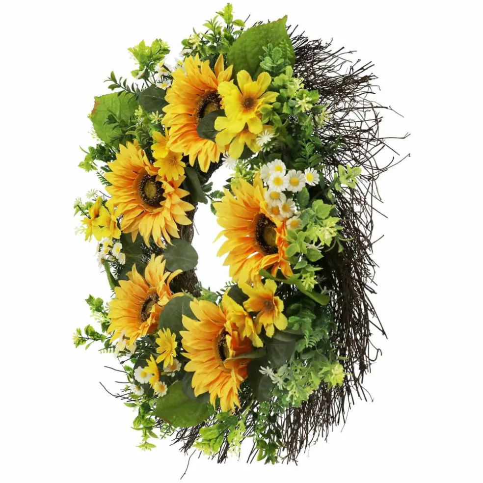 22" Yellow Sunflower Wreath by Ashland®