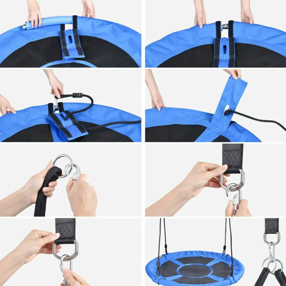 Yescom 40" Saucer Tree Swing with Adjustable Straps for Kids Outdoor Playground Yard