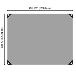 Yescom 16x20FT 10-Mil Plastic Tarp Waterproof Heavy Duty Tarpaulin Reversible Reinforced Edges Boat Pickup Truck Bed Cover