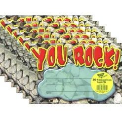 You Rock! Recognition Awards, 30 Per Pack, 6 Packs
