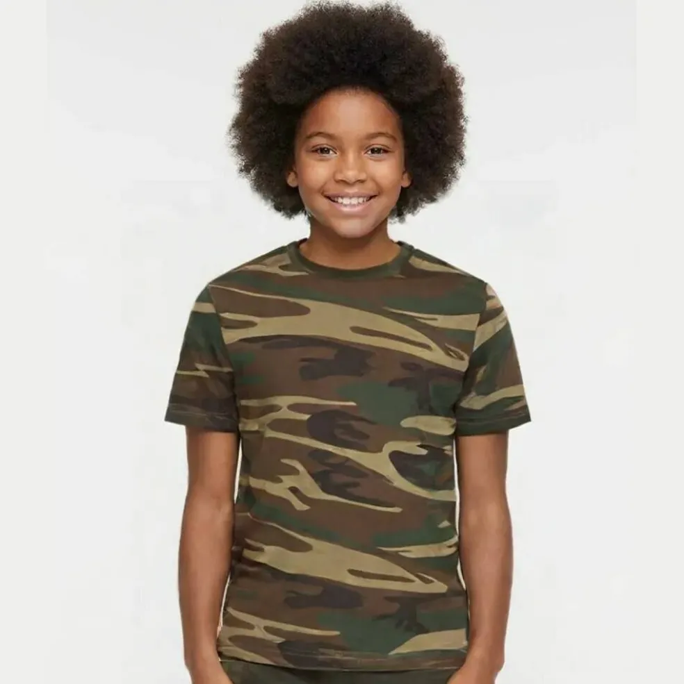 Youth Camouflage Crewneck Short Sleeve T-Shirt