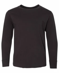 Youth Fine Jersey Long Sleeve Crewneck T Shirt
