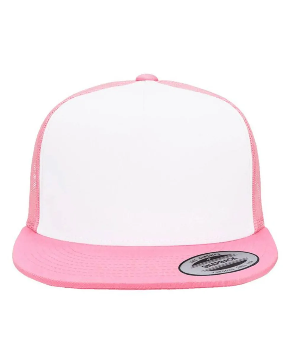 YP Classics Adult Trucker with White Front Panel Cap Free Shipping