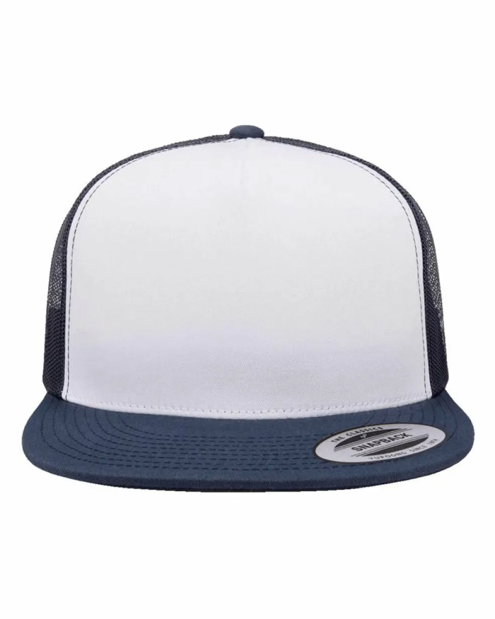 YP Classics Adult Trucker with White Front Panel Cap Free Shipping