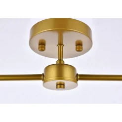 Zane 2 lights brass flush mount
