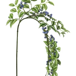 24" Zebrina Leaf Stem with Blue Berries by Ashland®