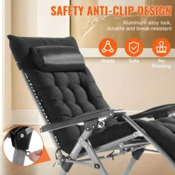 Zero Gravity Recliner Chair Heavy Duty Adjustable with Cushion and Tray