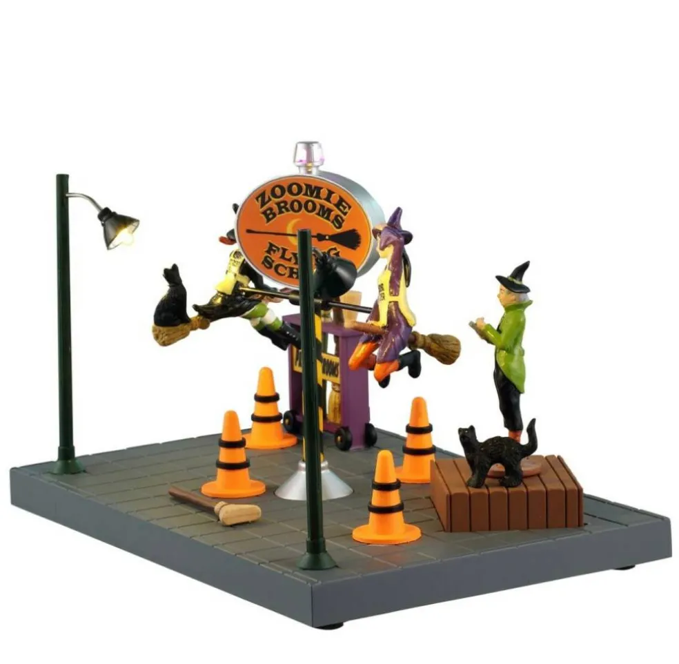 Zoomie Brooms Flying School - Lemax Spooky Town